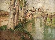 Frits Thaulow Fra Dieppe med elven Arques Germany oil painting artist